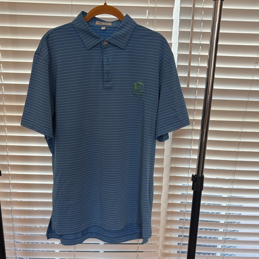 Peter Millar Summer Comfort Navy Striped Polo